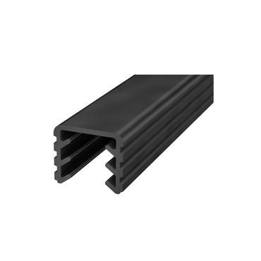 9/16" Glass Cap Rail Rubber U Channel