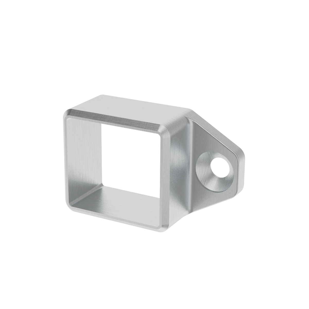 Glass Rectangular Cap Rail End Cap Side Tab