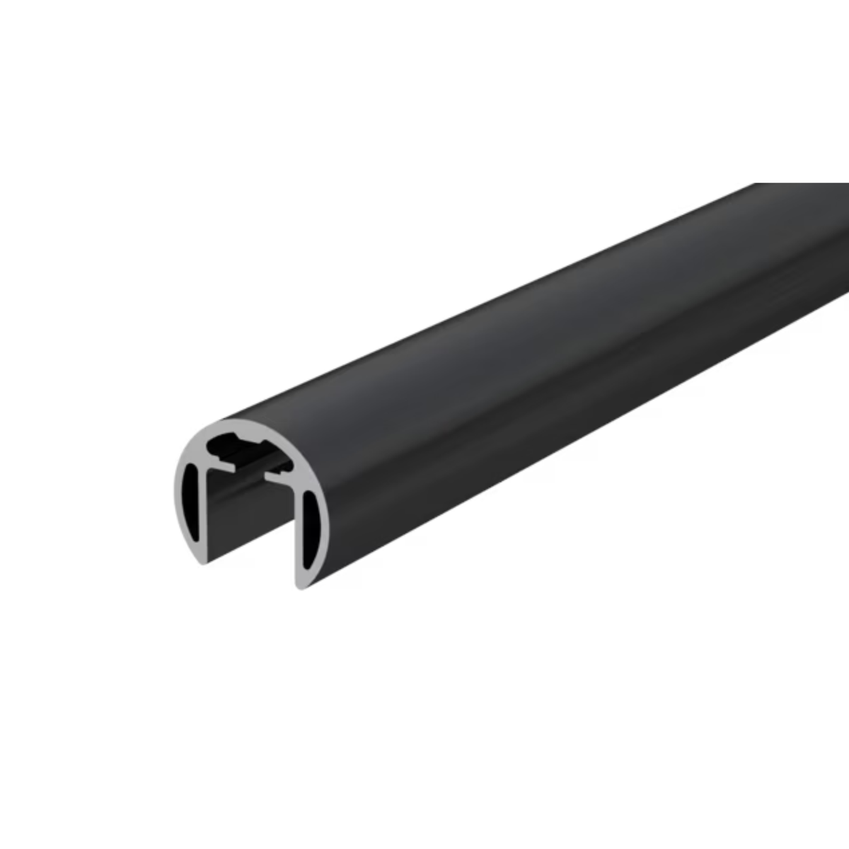 Round Aluminum Glass Cap Rail - 9'6"
