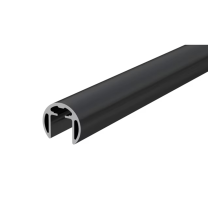 Round Aluminum Glass Cap Rail - 9'6"
