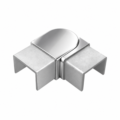 Stainless Steel Glass Cap Rail Fittings