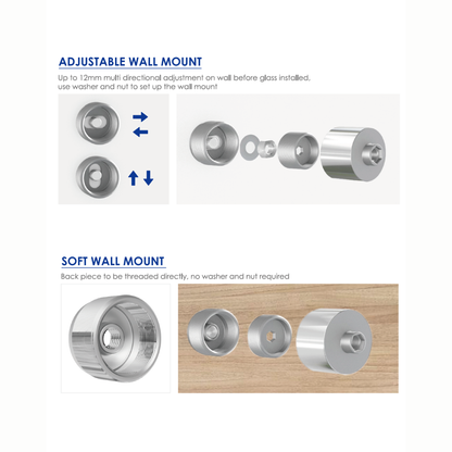 Quick-Lock 2" Glass Standoff Pins