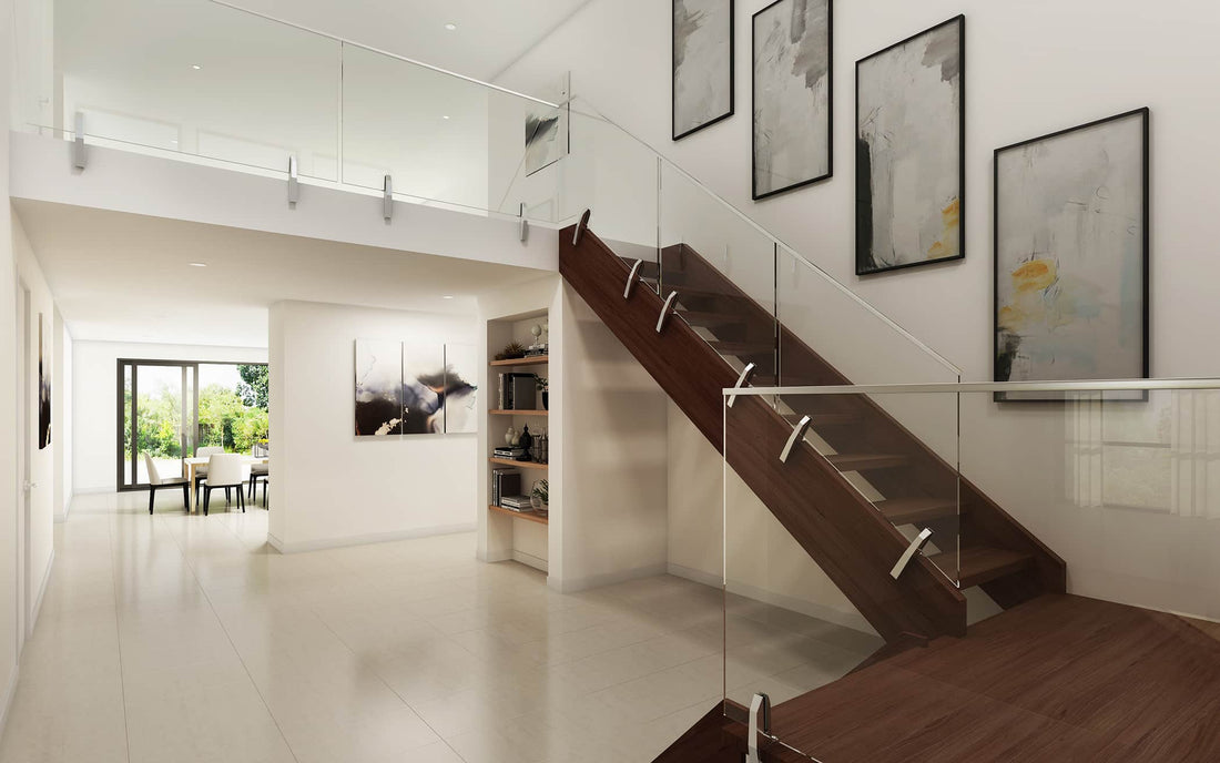 tilt lock edge spigot stair glass railing